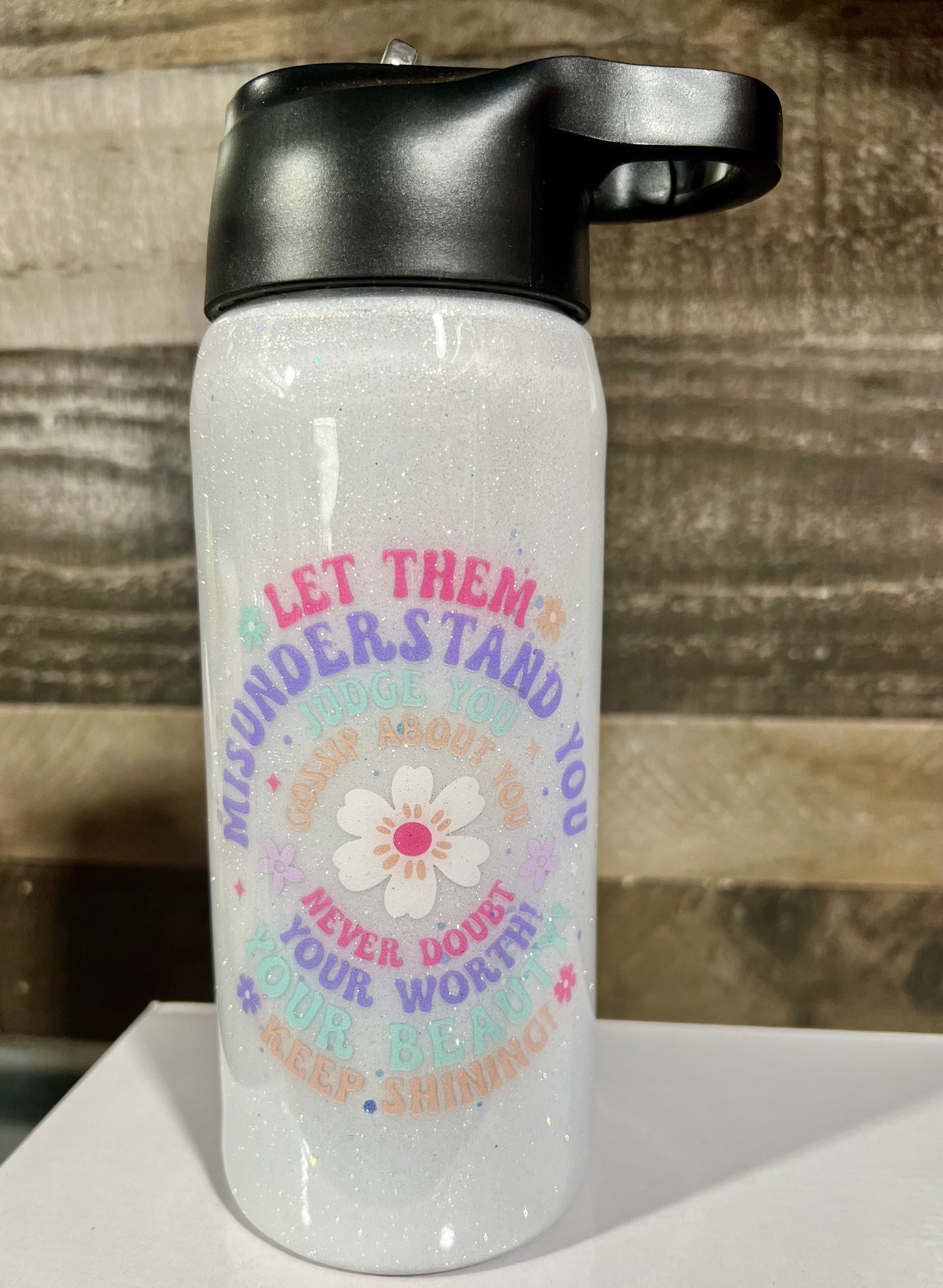 18oz Water bottle Let Them